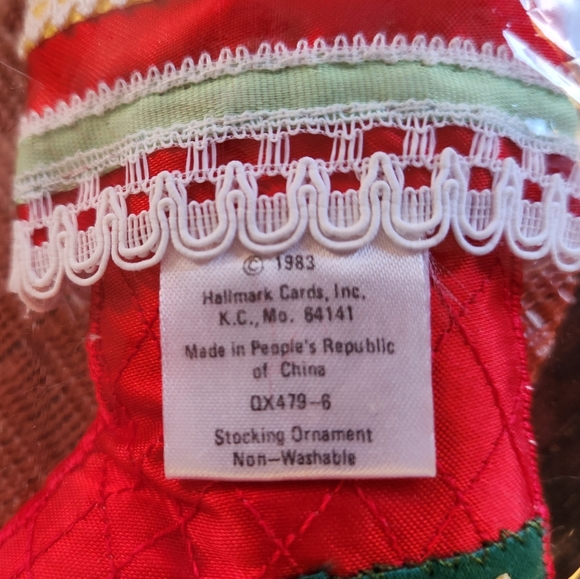 Vintage 1983 Hallmark Stocking Ornament. - Picture 2 of 3